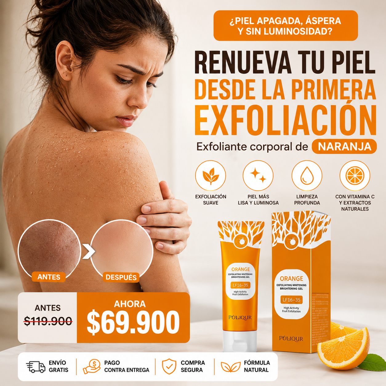 Exfoliante Enzimático de Naranja.